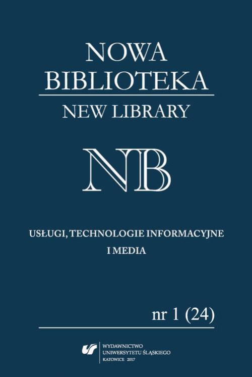 The cover of the book titled: „Nowa Biblioteka. New Library. Usługi, Technologie Informacyjne i Media” 2017, nr 1 (24)