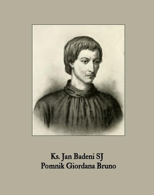 Обложка книги под заглавием:Pomnik Giordana Bruno