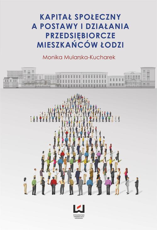 Okładka książki o tytule: Kapitał społeczny a postawy i działania przedsiębiorcze mieszkańców Łodzi