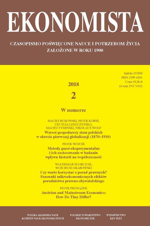 Обложка книги под заглавием:Ekonomista 2018 nr 2