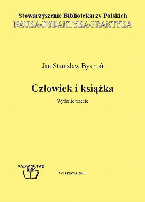 Обложка книги под заглавием:Człowiek i książka