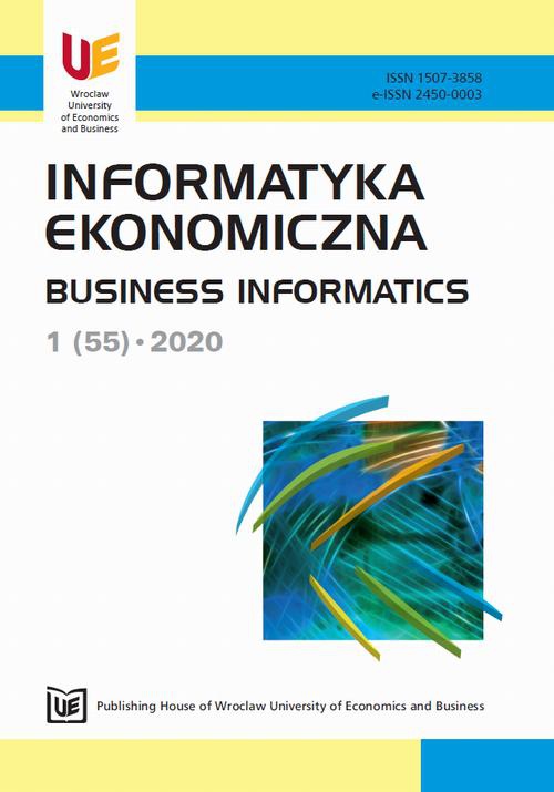 Okładka książki o tytule: Informatyka ekonomiczna 1(55)