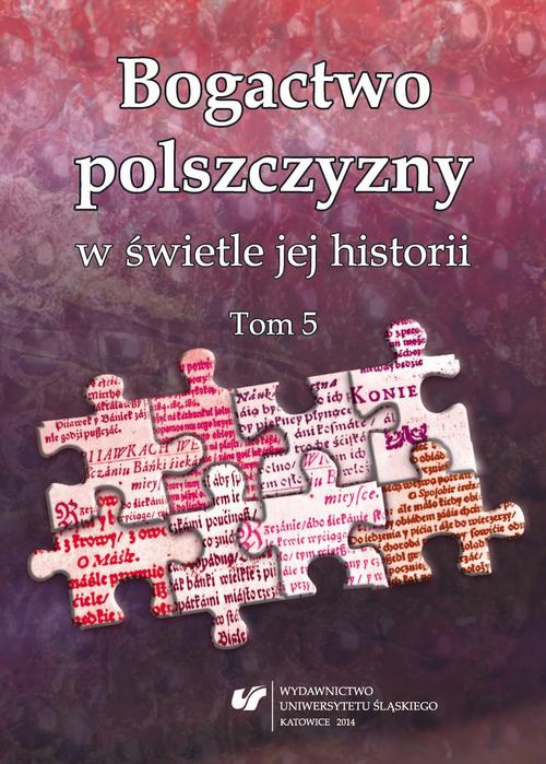 Okładka książki o tytule: Bogactwo polszczyzny w świetle jej historii. T. 5