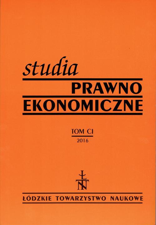 Обложка книги под заглавием:Studia Prawno-Ekonomiczne t. 101
