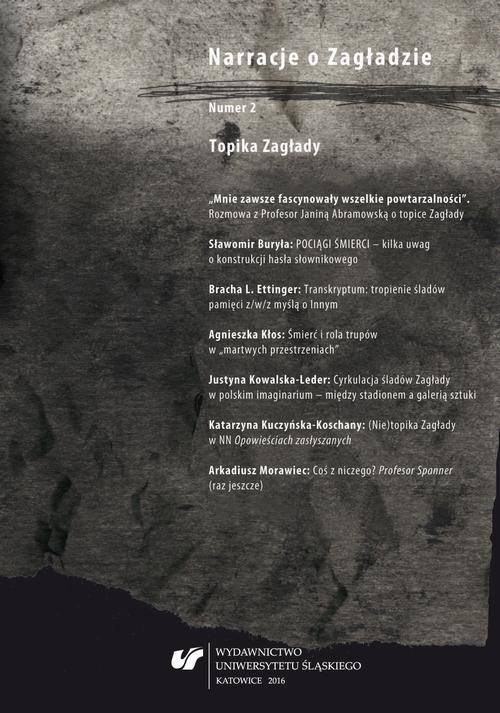 Okładka książki o tytule: „Narracje o Zagładzie” 2016