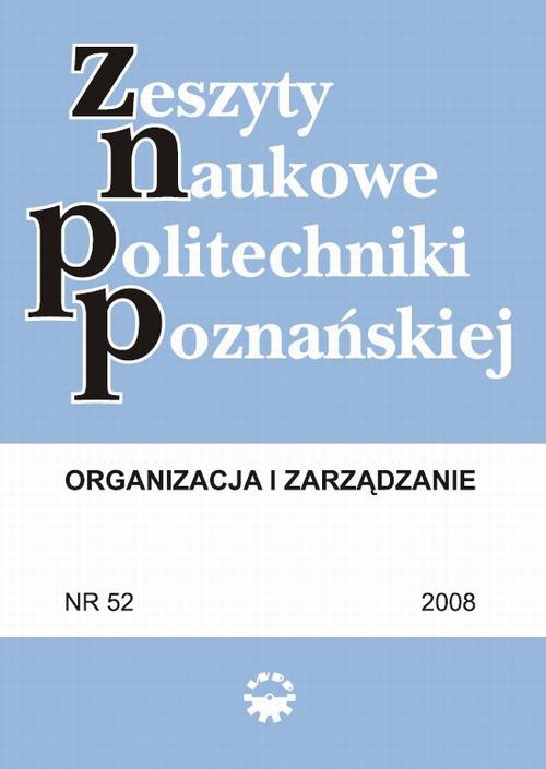 The cover of the book titled: Organizacja i Zarządzanie, 2008/52