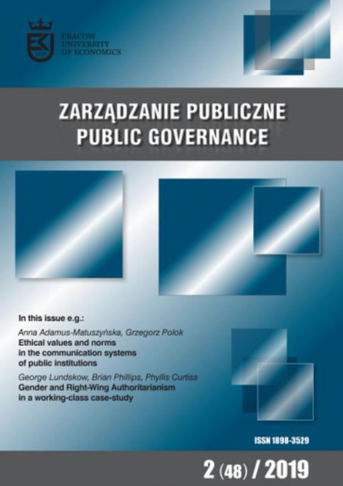 Okładka książki o tytule: Zarządzanie Publiczne nr 2(48)/2019