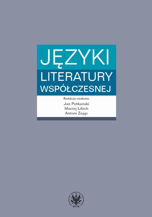 Обкладинка книги з назвою:Języki literatury współczesnej