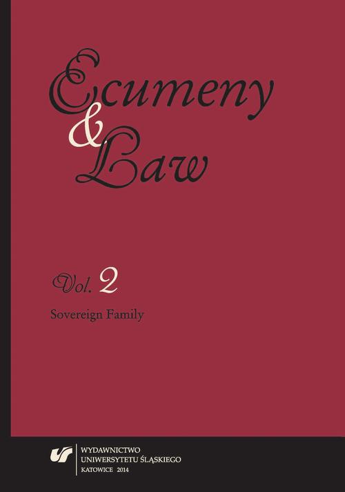 Okładka książki o tytule: „Ecumeny and Law” 2014, Vol. 2: Sovereign Family
