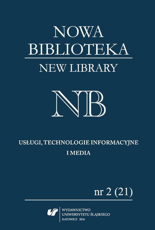 Обложка книги под заглавием:„Nowa Biblioteka. New Library. Usługi, technologie informacyjne i media” 2016, nr 2 (21): Współczesne biblioteki na świecie