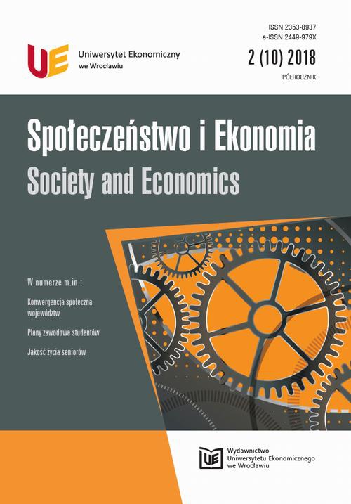 Okładka książki o tytule: Społeczeństwo i Ekonomia 2(10) 2018