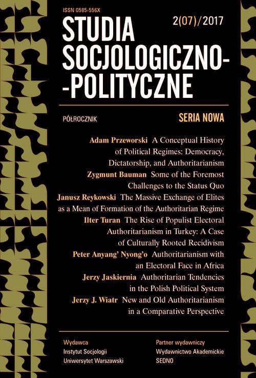 The cover of the book titled: Studia Socjologiczno-Polityczne 2(07)2017