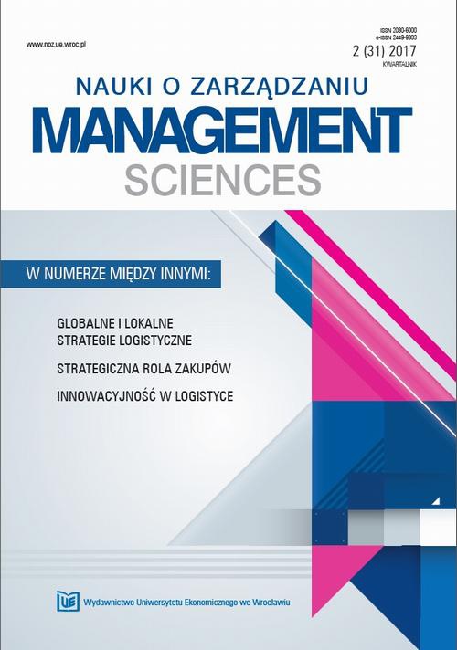 Okładka książki o tytule: Nauki o Zarządzaniu. Management Sciences 2017 2(31)