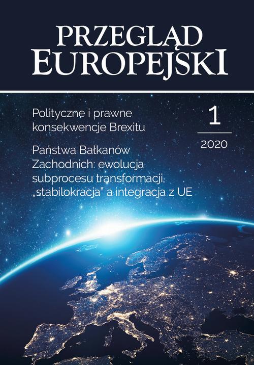 The cover of the book titled: Przegląd Europejski 2020/1