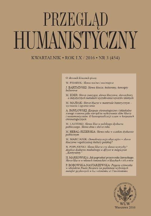 The cover of the book titled: Przegląd Humanistyczny 2016/3 (454)