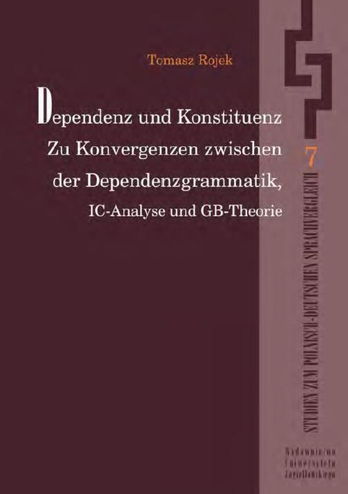 Okładka książki o tytule: Dependenz und Konstituenz. Zu Konvergenzen zwischen der Dependenzgrammatik, IC-Analyse und GB-Theorie
