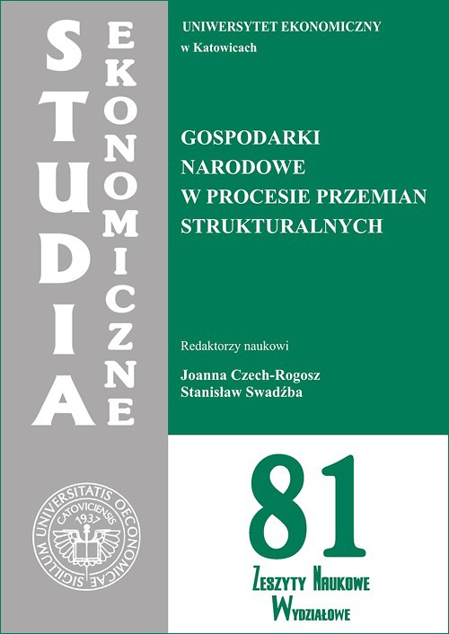 Okładka książki o tytule: Gospodarki narodowe w procesie przemian strukturalnych. SE 81