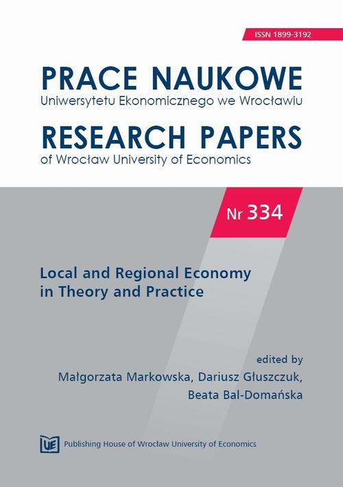 Okładka książki o tytule: Local and Regional Economy in Theory and Practice. PN 334