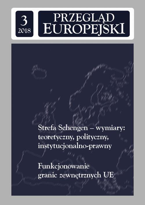 The cover of the book titled: Przegląd Europejski 2018/3