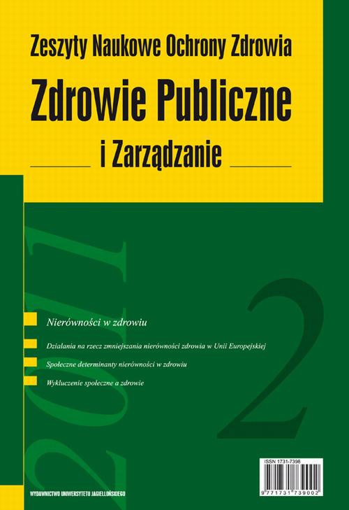 Okładka książki o tytule: Zdrowie Publiczne i Zarządzanie 2/2011