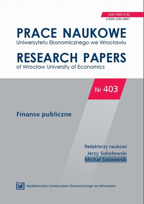 The cover of the book titled: Prace Naukowe Uniwersytetu Ekonomicznego we Wrocławiu nr 403