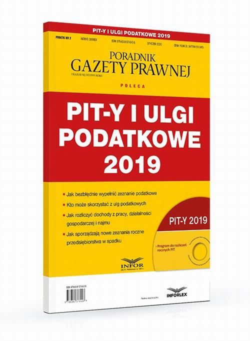 Okładka książki o tytule: Pity i ulgi podatkowe 2019