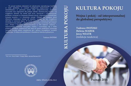 The cover of the book titled: Wojna i pokój – od interpersonalnej do globalnej perspektywy