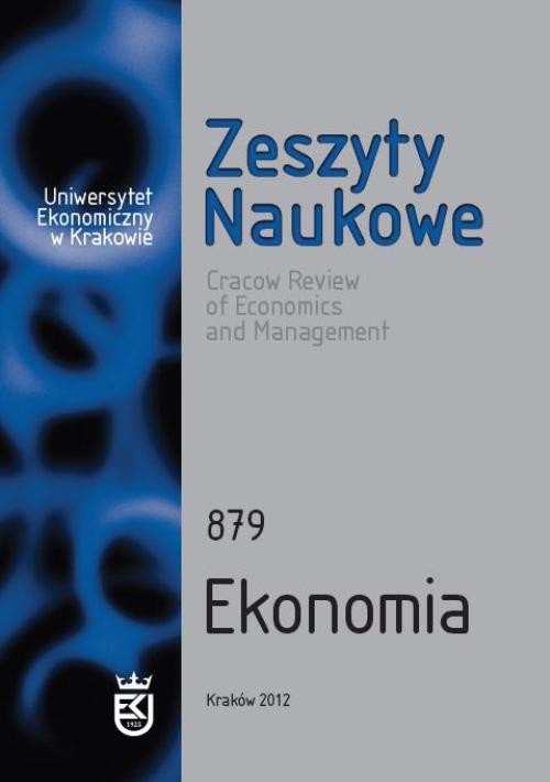 Okładka książki o tytule: Zeszyty Naukowe Uniwersytetu Ekonomicznego w Krakowie, nr 879. Ekonomia