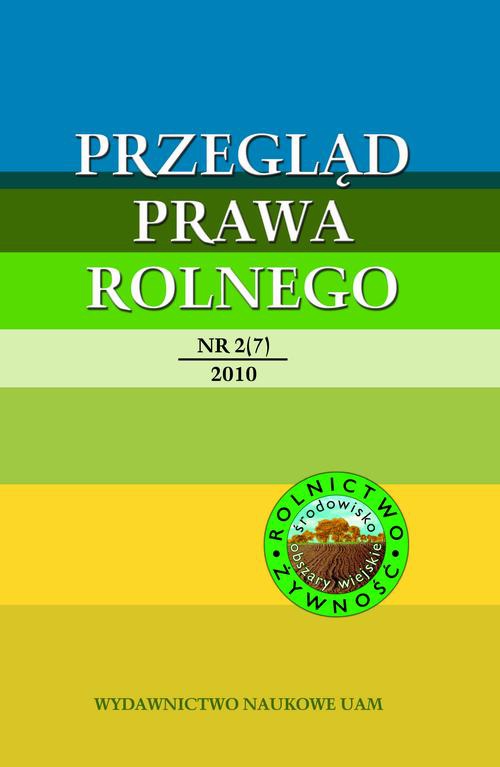Okładka książki o tytule: Przegląd Prawa Rolnego 2 (7) 2010