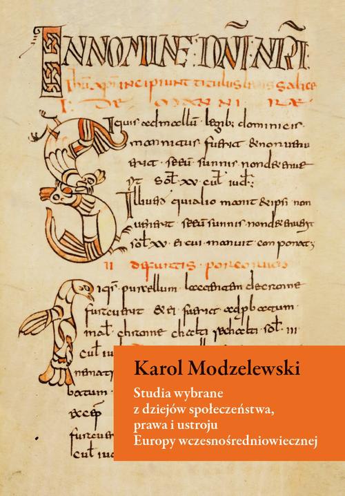 Okładka:Studia wybrane z dziejów społeczeństwa, prawa i ustroju Europy wczesnośredniowiecznej 