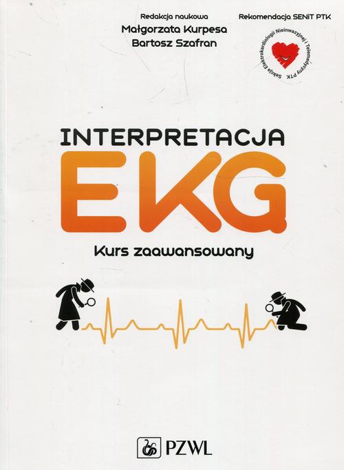 Обложка книги под заглавием:Interpretacja EKG. Kurs zaawansowany