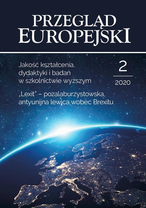 The cover of the book titled: Przegląd Europejski 2020/2