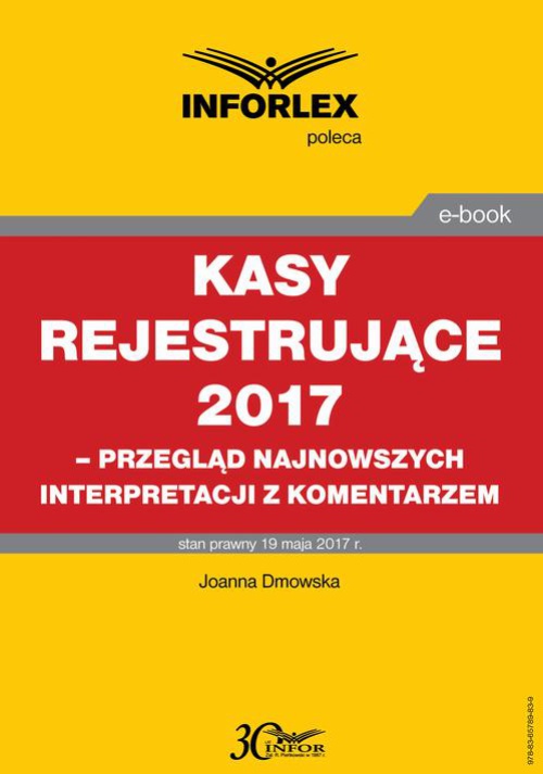 Обкладинка книги з назвою:Kasy rejestrujące 2017