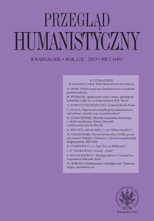 Обложка книги под заглавием:Przegląd Humanistyczny 2015/2 (449)