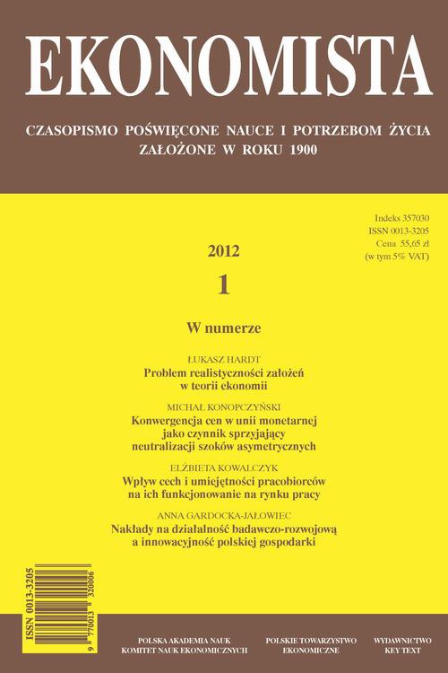 Обложка книги под заглавием:Ekonomista 2012 nr 1