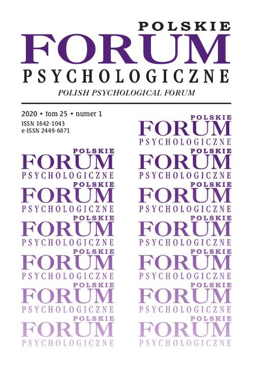 Okładka książki o tytule: Polskie Forum Psychologiczne tom 25 numer 1