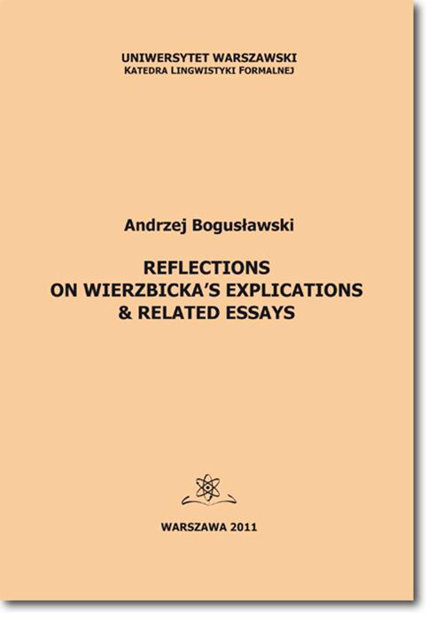 Okładka książki o tytule: Reflections on Wierzbicka’s Explications & Related Essays