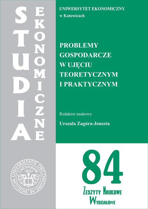 The cover of the book titled: Problemy gospodarcze w ujęciu teoretycznym i praktycznym. SE 84