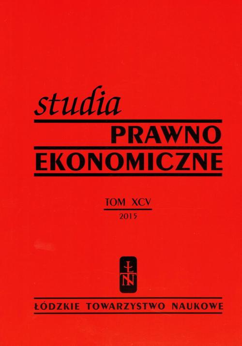 Обложка книги под заглавием:Studia Prawno-Ekonomiczne t. 96