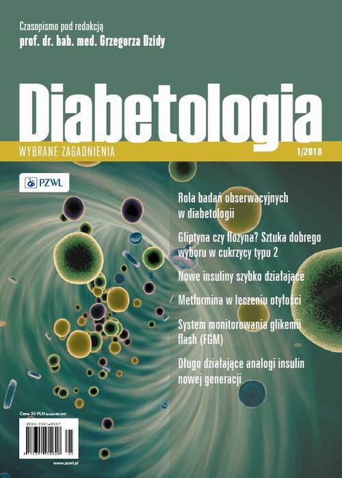 Okładka książki o tytule: Diabetologia - wybrane zagadnienia 2018