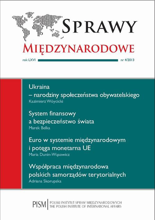 Обложка книги под заглавием:Sprawy Międzynarodowe nr 4/2013