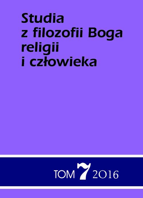 Обкладинка книги з назвою:Studia z filozofii Boga, religii i człowieka tom 7