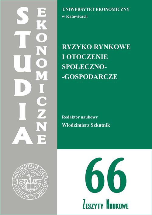 Okładka książki o tytule: Ryzyko rynkowe i otoczenie społeczno-gospodarcze. SE 66