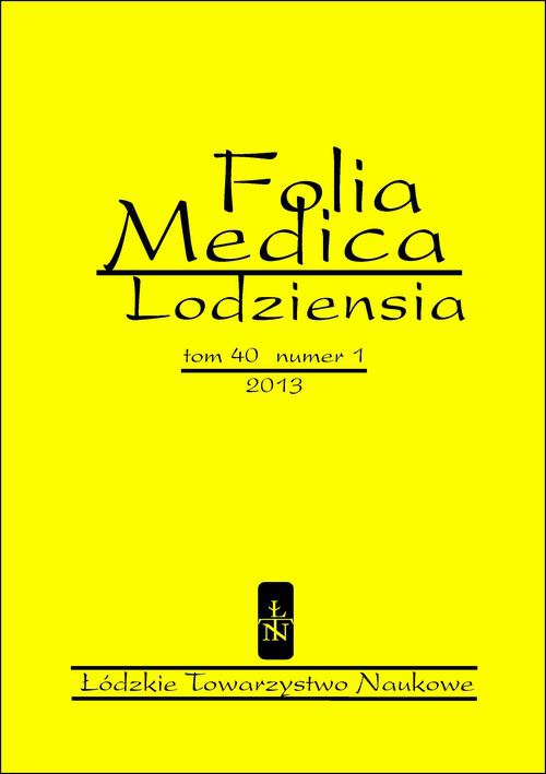 Okładka książki o tytule: Folia Medica Lodziensia t. 40 z. 1/2013