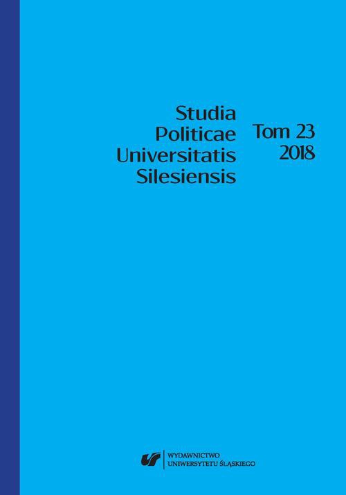 The cover of the book titled: „Studia Politicae Universitatis Silesiensis”. T. 23