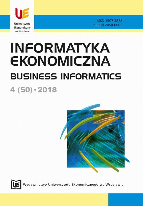 The cover of the book titled: Informatyka Ekonomiczna 4(50)