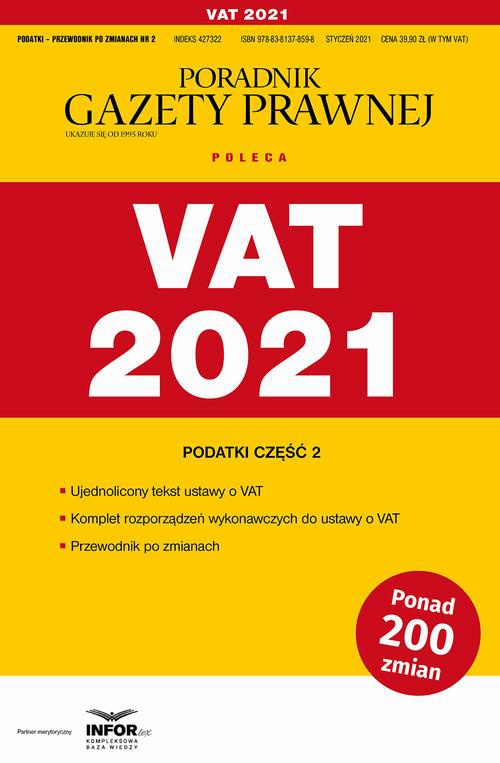 The cover of the book titled: Vat 2021 Podatki Część 2