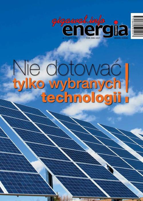 Okładka książki o tytule: Energia Gigawat nr 11/2016