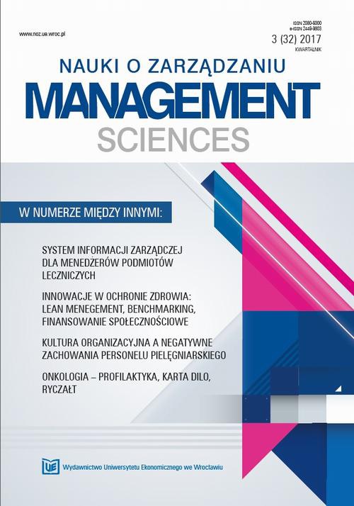 Okładka książki o tytule: Nauki o Zarządzaniu. Management Sciences 2017 3(32)