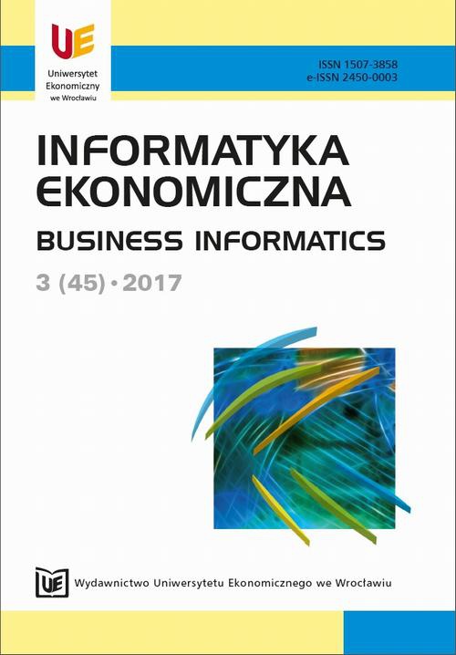 Обложка книги под заглавием:Informatyka Ekonomiczna 3(45)